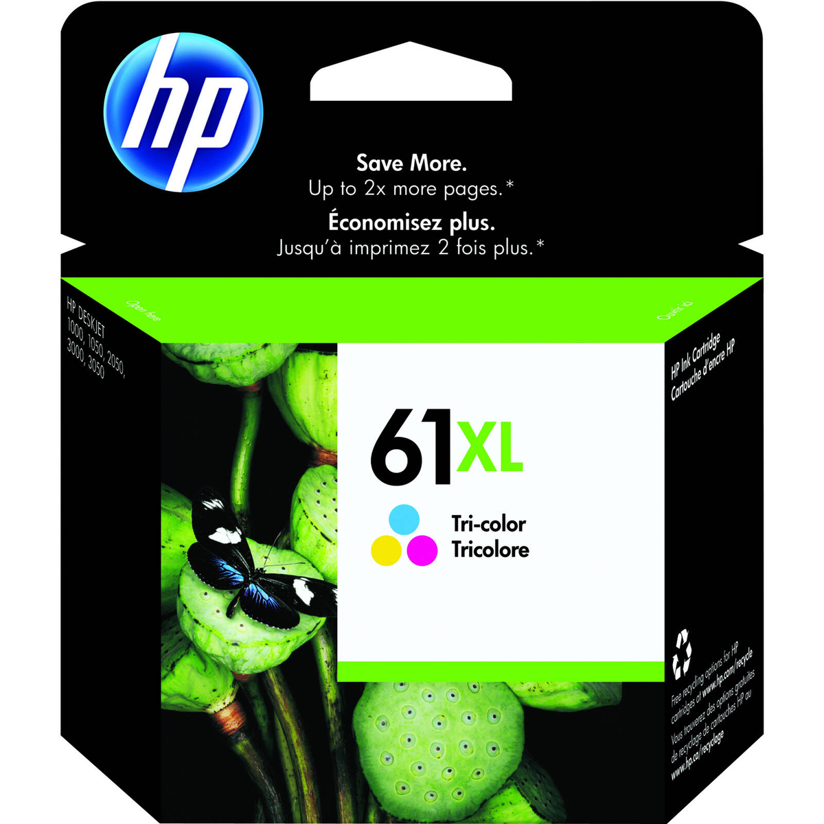 HP 61XL Original Inkjet Ink Cartridge - Cyan, Magenta, Yellow Pack ...