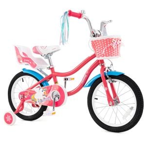 Costway 40cm Kids Ride-on Bicycle W/back Seat Girls Beginner Pink
