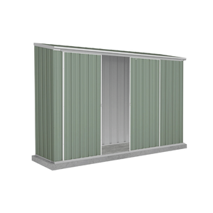 Absco Sheds 3.0 x 0.78 x 1.95m Pale Eucalypt Ezislider Double Sliding Door Garden Shed