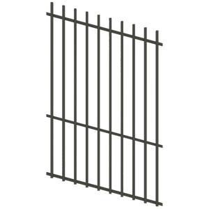 ProtectorAl 350 - 1200 x 1800mm Woodland Grey Raked Up to 15º Batten Pool Fence Panel