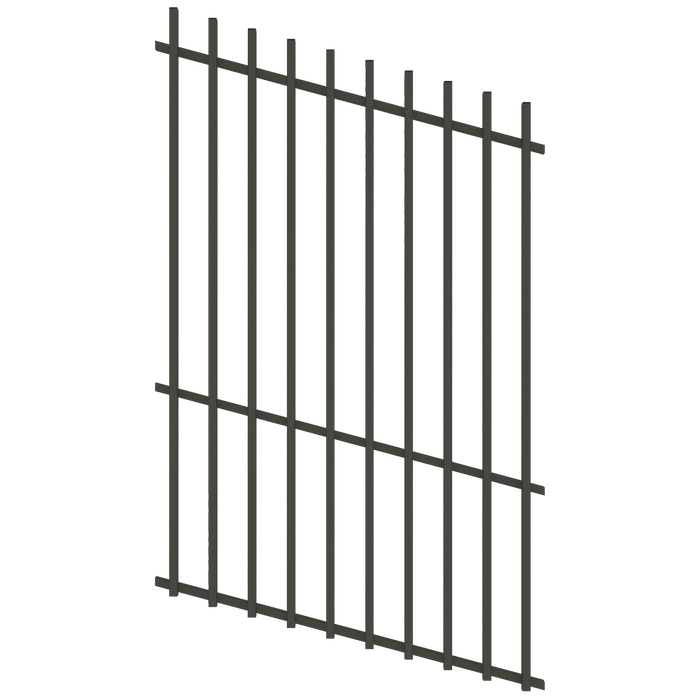 ProtectorAl 350 - 1200 x 1800mm Woodland Grey Raked Up to 15º Batten Pool Fence Panel