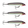 3x Rapala 13cm Skitter V Topwater Walk The Dog Style Fishing Lures - Silver