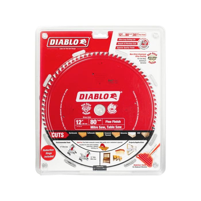 Diablo 305mm 80T Fine Finish Mitre Saw Blade
