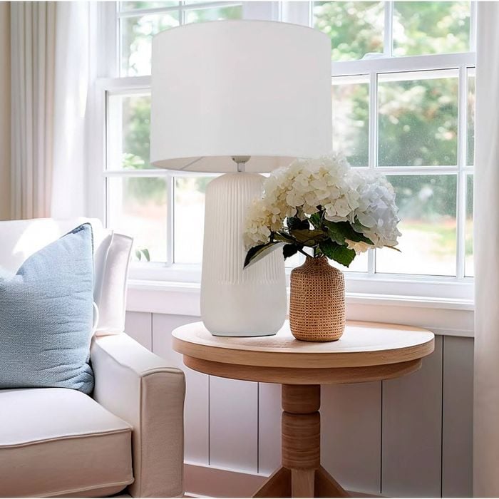 Brilliant 54cm White Torquay Table Lamp