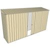 Build-a-Shed 0.8 x 3.7 x 2m Skillion Single Sliding Side Door Shed - Cream