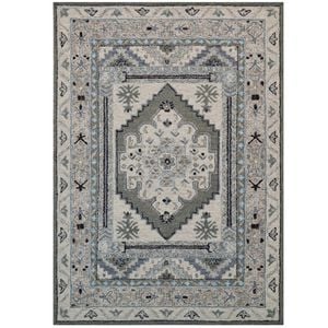 Handmade Lyon Wool Rug-6312-Silver Cream-160x230cm