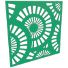 ProtectorAl 300-1200mm x 300-1200mm Light Green/Gloss White Sunburst Unframed Composite Deco Panel