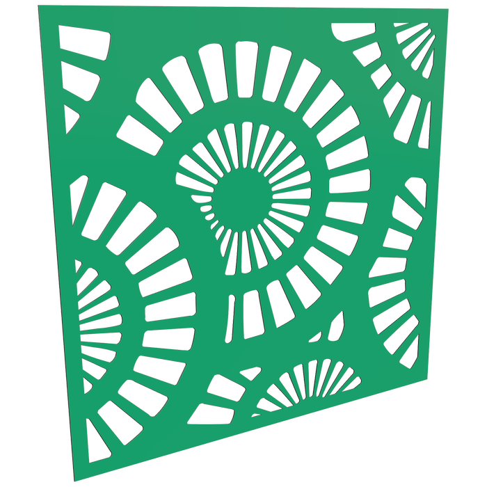 ProtectorAl 300-1200mm x 300-1200mm Light Green/Gloss White Sunburst Unframed Composite Deco Panel