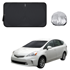 Front Windscreen Sun Shade for Toyota Prius V 2012 - 2021 ZW40 - XL 160 x 100 cm - Black