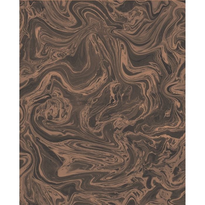 Graham & Brown Marbled Black / Rose Gold  Wallpaper - 52cm x 10m