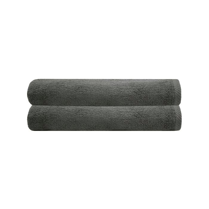 Chateau 2pack Bath Sheet 80x160cm Charcoal