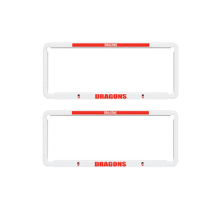 2x OFFICIAL NRL St George Dragons Car Number Plate Frame Cover Surround