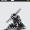 NRL Chrome Decal - Melbourne Storm - Car Sticker 12x12cm