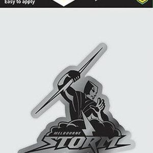 NRL Chrome Decal - Melbourne Storm - Car Sticker 12x12cm