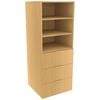 Lugna 1536 x 600 x 580mm Sand Ready to Assemble Robe Insert 2 Shelf 3 Drawer Unit