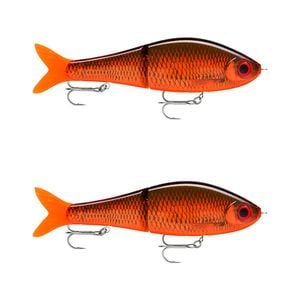 2x Rapala Super Shadow Rap Glide 11cm Jointed Swimbait Lures - Lava Roach