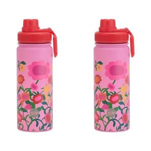 2PK Annabel Trends Watermate 550ml Stainless Steel Bottle Flower Patch