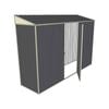 Build-a-Shed 0.8 x 3 x 2m Green Skillion Single Hinged Side Door Shed - Grey