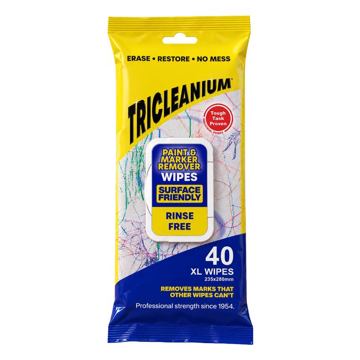 Tricleanium Paint and Marker Remover Wipes 40 Pack
