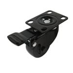 Easyroll 50mm Black PVC Swivel Castor With Brake