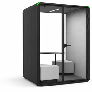 Focuspod Duo Acoustic Meeting Pod — 2 Person Soundproof Office Booth (black)