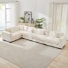 Homfurn 390cm Oversized Modular Sectional Sofa, Corduroy Large Sectional Couches, 4 Seater Modern Deep Seat Sofa Set