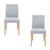 Forma 2pc Set Dining Chair Fabric Seat Light Grey