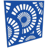 ProtectorAl 300-1200 x 300-1200mm Light Blue/Gloss White Sunburst Unframed Composite Deco Panel