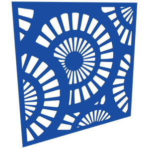 ProtectorAl 300-1200 x 300-1200mm Light Blue/Gloss White Sunburst Unframed Composite Deco Panel