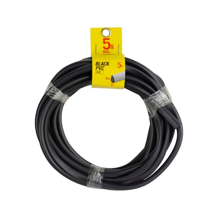 Moroday 10 x 6mm x 5m Black PVC U-Channel
