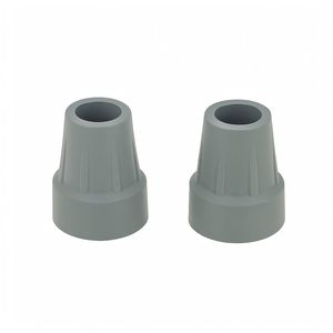 Universal Crutch Tips - Non-Slip Rubber Replacement for Underarm & Forearm Crutches