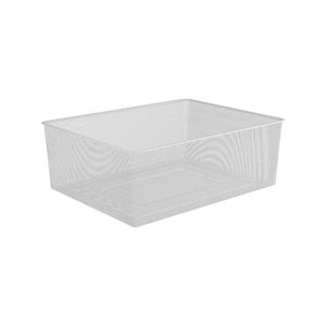 Flexi Storage Home Solutions 410 x 185 x 535mm White 2 Runner Mesh Basket