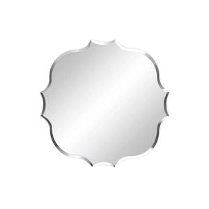 P&p Silver Irregular Frameless Wall Mirror Beveled Edge Decorative Modern Glass Design