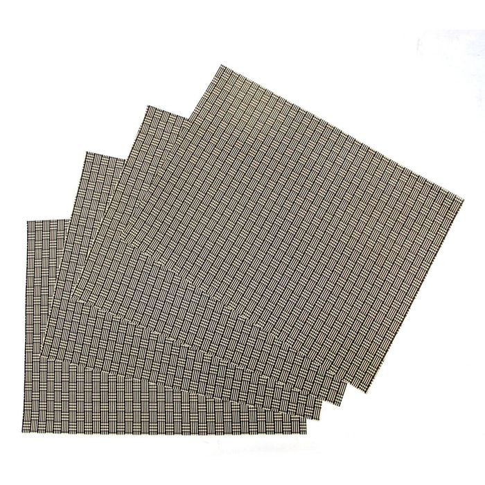 Rapee Set of 4 Woven Table Placemats Matrix Tweed Black 33 x 46 cm