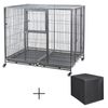 YES4PETS XXL Pet Dog Cat Cage Metal Crate Kennel Portable Puppy Cat Rabbit House With Cover