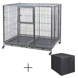 YES4PETS XXL Pet Dog Cat Cage Metal Crate Kennel Portable Puppy Cat Rabbit House With Cover