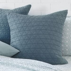 Alex Liddy Edit Triangle Quilted European Pillowcase 65X65cm - Chambray
