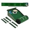 Advwin Foldable Golf Putting Mat, Golf Practice Mat with Auto Ball Return & 3 Holes, Distance Markers - Perfect Gift