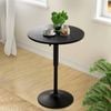 HOMFURN Swivel Bar Table Adjustable Height Round Black