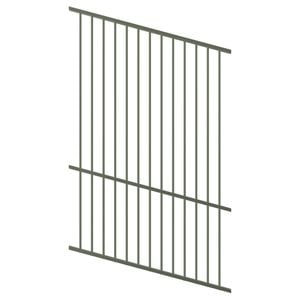 ProtectorAl 350-1200W x 1800H Pale Eucalypt Raked Up to 15º Flat Top Pool Fence Panel