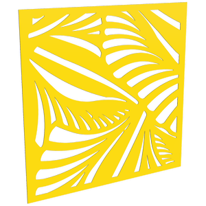 ProtectorAl 300 - 1200 x 300 - 1200mm Light Yellow / Gloss White Jungle Unframed Composite Deco Panel