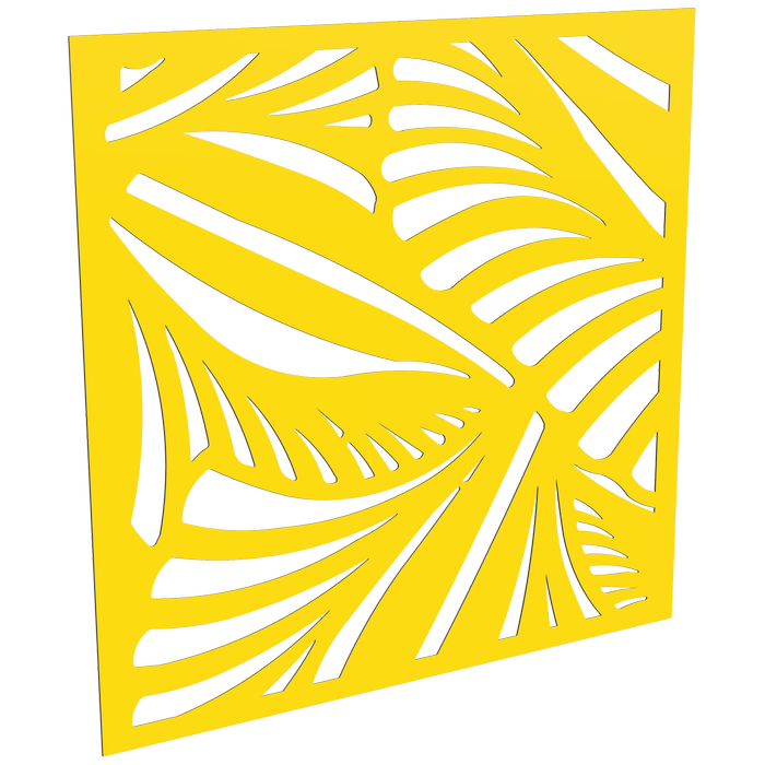 ProtectorAl 300 - 1200 x 300 - 1200mm Light Yellow / Gloss White Jungle Unframed Composite Deco Panel
