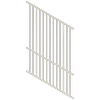 ProtectorAl 1201-2400W x 1200H Surfmist Flat Top Square Picket Pool Fence Panel Raked 16-30º