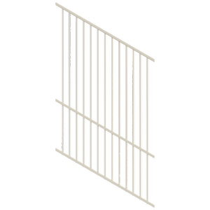 ProtectorAl 1201-2400W x 1200H Surfmist Flat Top Square Picket Pool Fence Panel Raked 16-30º