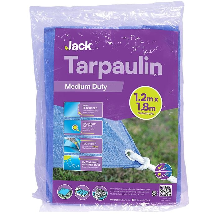 Jack 1.2 x 1.8m Medium Duty Tarpaulin