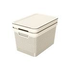 Ezy Storage 18L Mode Decorative Basket With Lid - 2 Pack