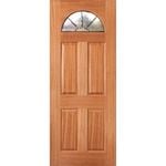 Woodcraft 2040 x 820 x 40mm Entrance Door Carolina Black Leadlight  Glass TG4CBB