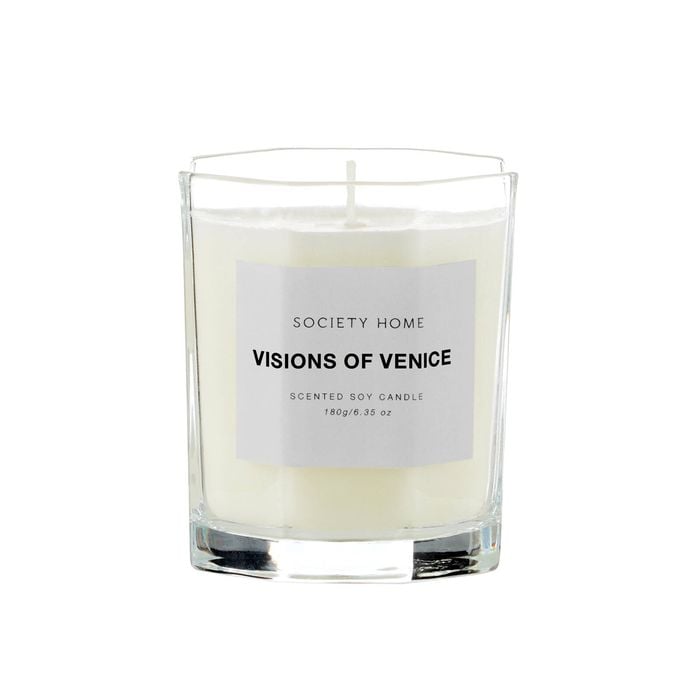 Society home visions of venice scented soy candle