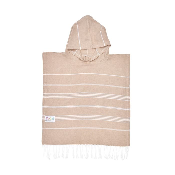 Biege Kids Hooded Beach Towel - 3-5 years old