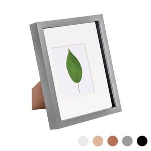 Nicola Spring Acrylic 3D Box Photo Frame with 4" x 6" Mount - 8" x 10"  - Grey